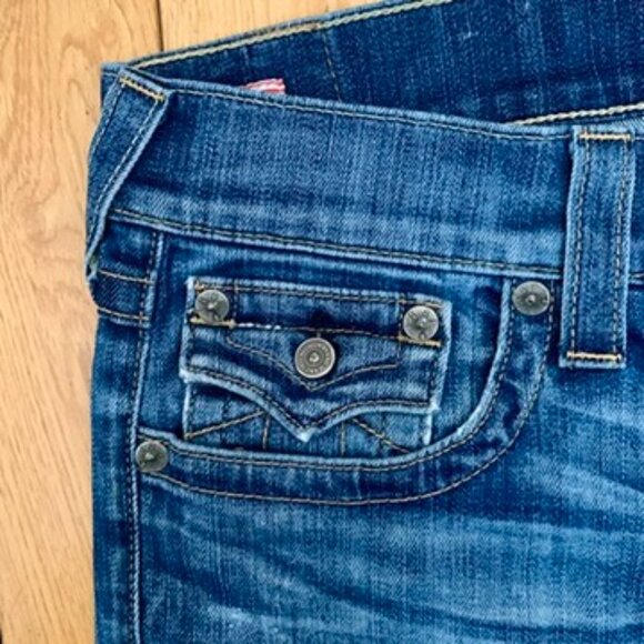 Vintage True Religion Geno Relaxed Slim Jeans Made in USA Men's 33 Flap Pockets - Picture 2 of 7